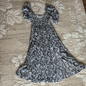 Abercrombie & Fitch Black and White Floral Maxi Dress